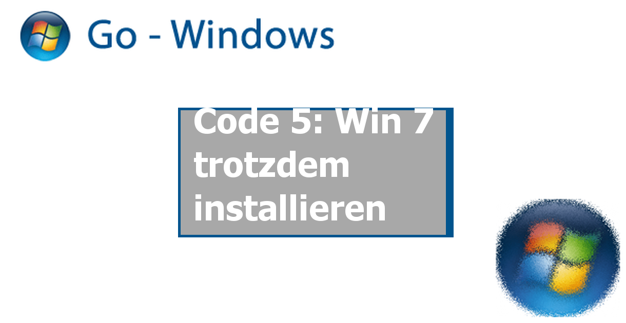 Не ставится windows 7 code 5