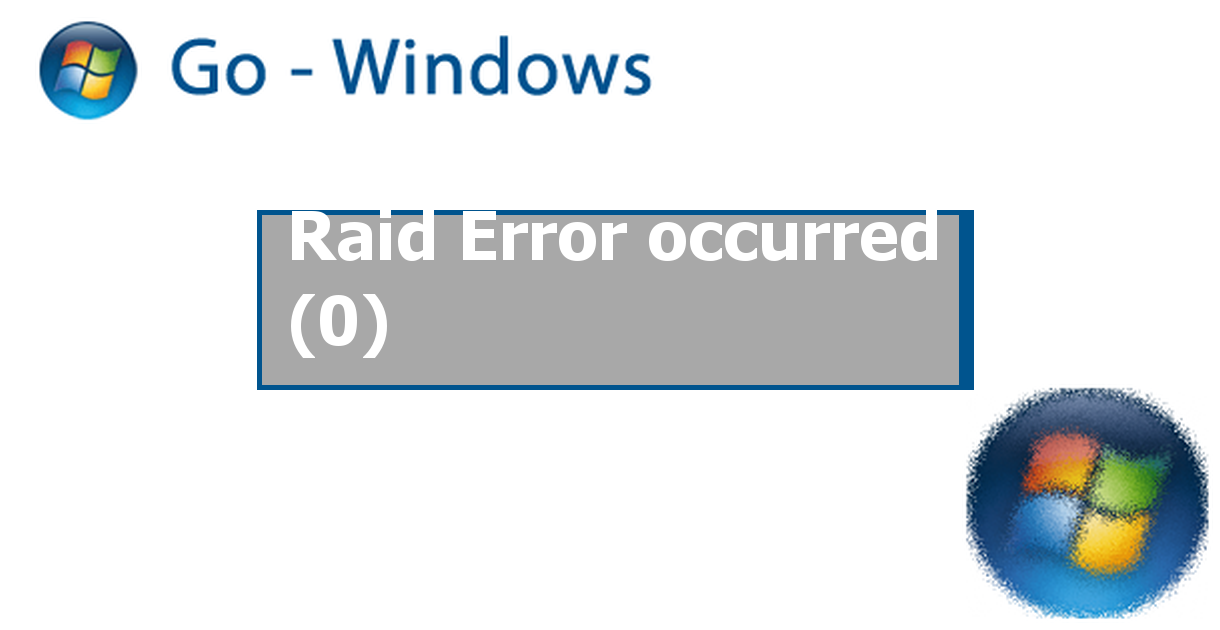 Error occurred 0 raid 0 как исправить